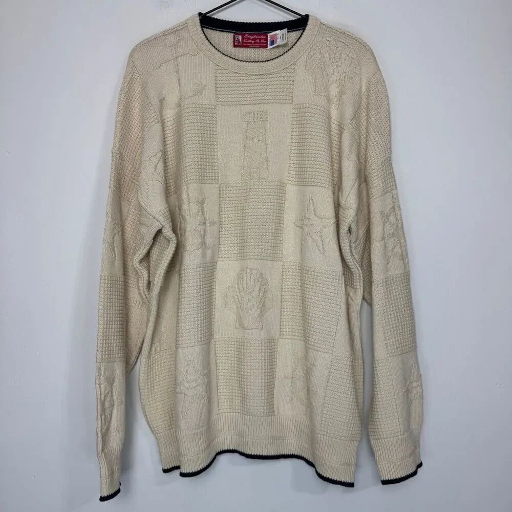 Binghamton Knitting Co., Inc Nautical Knit Sweater XL